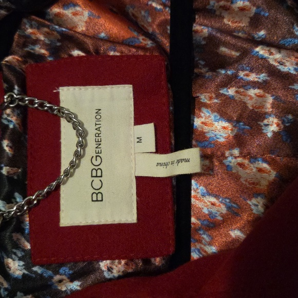 BCBGeneration Women's Bold Red Utility Jacket - Picture 2 of 4